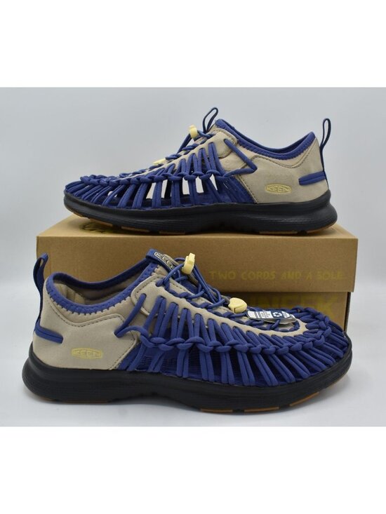 Keen Mens Size 9 Uneek 03 Sport Blue Beige Woven Sandals Shoes